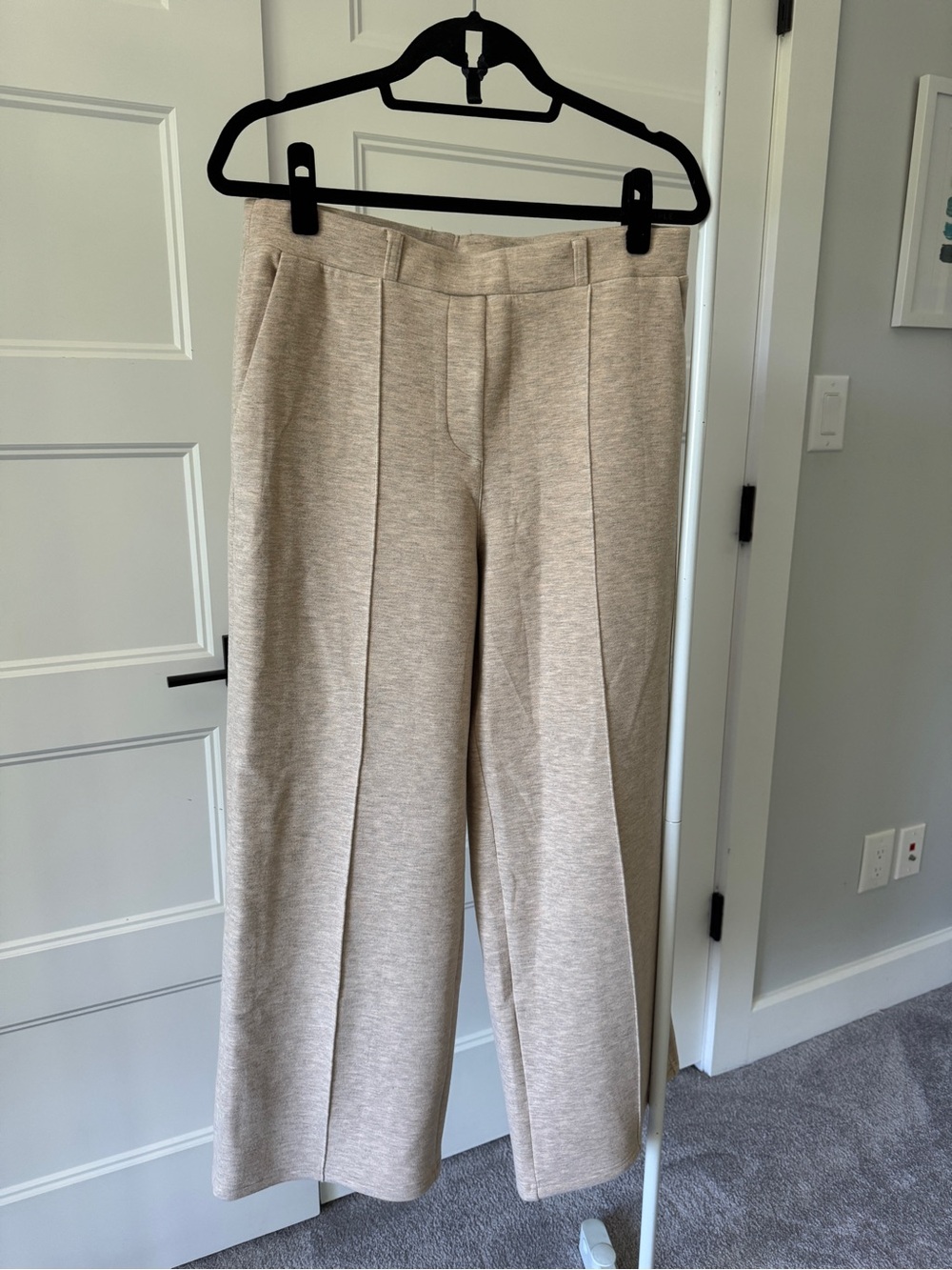 OGL Cream Sleeveless Turtleneck Top with Wide-Leg Pants - Picture 5 of 7